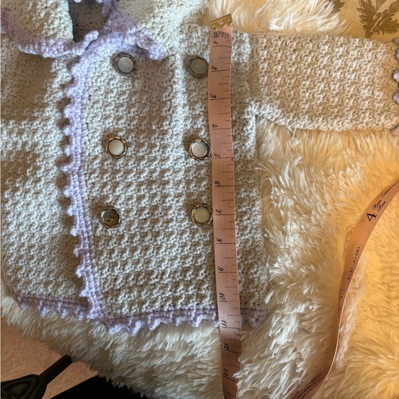 Charming Purple and Cream Crochet Accessory - Picture 5 of 5